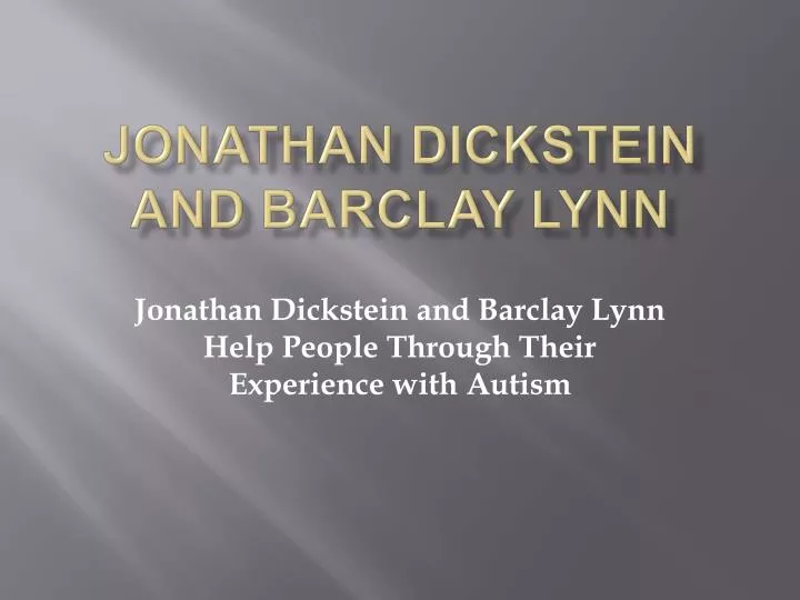 jonathan dickstein and barclay lynn