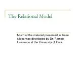 The Relational Model - slide 1