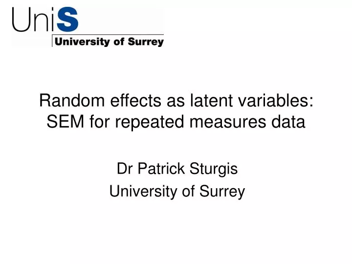 random effects as latent variables sem for repeated measures data