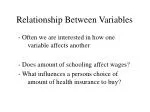 Relationship Between Variables