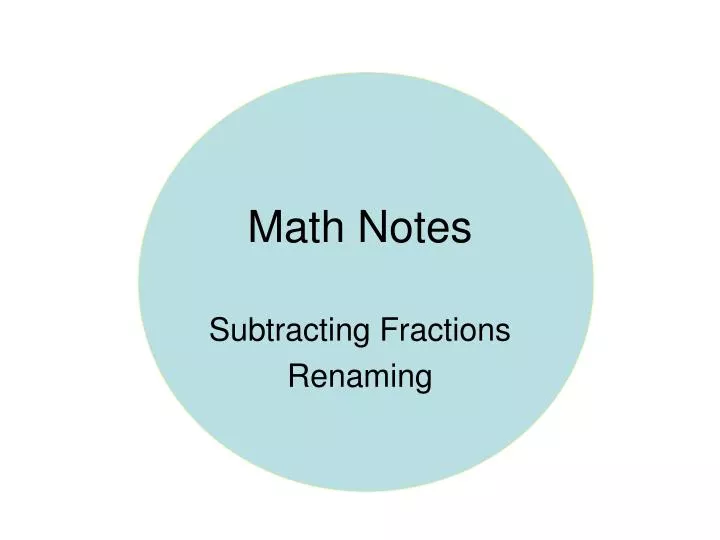 math notes