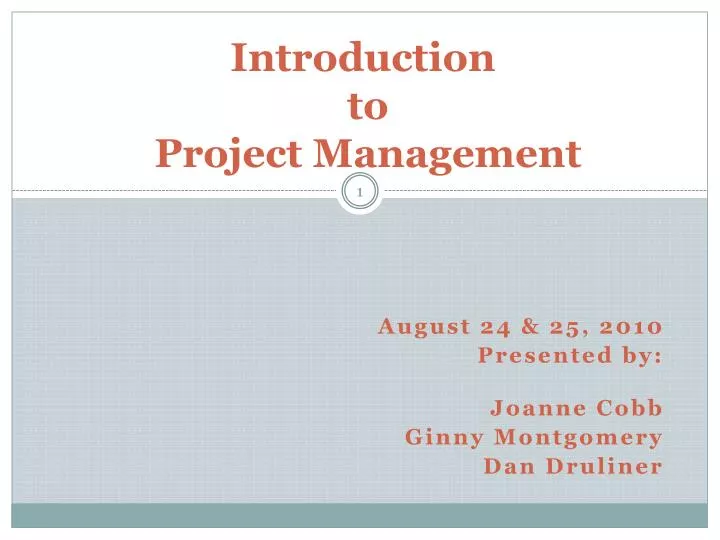 introduction to project management