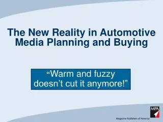 The New Reality in Automotive Media Planning and Buying