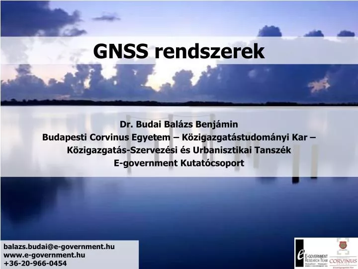 gnss rendszerek