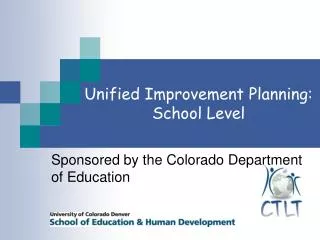 Sponsored by the Colorado Department of Education