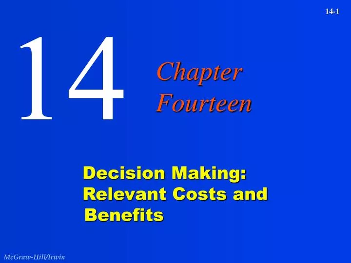 decision making relevant costs and benefits