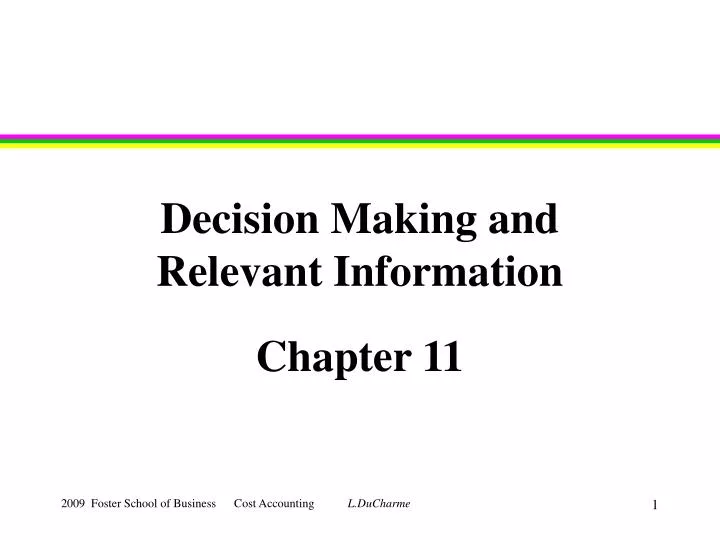 decision making and relevant information