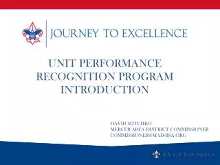 Unit Performance Recognition Program INTRODUCTION