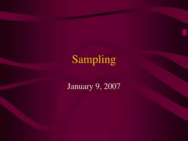 sampling