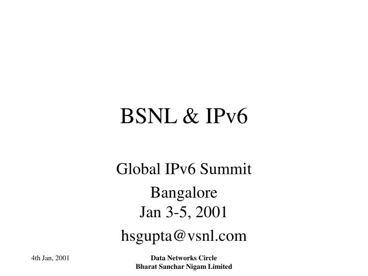 bsnl ipv6