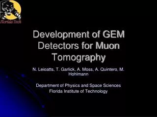 Development of GEM Detectors for Muon Tomography