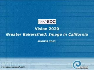 Vision 2020 Greater Bakersfield: Image in California