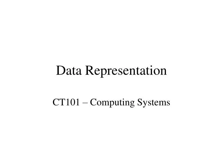 data representation