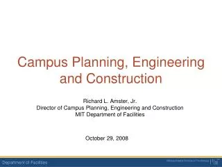 Campus Planning, Engineering and Construction