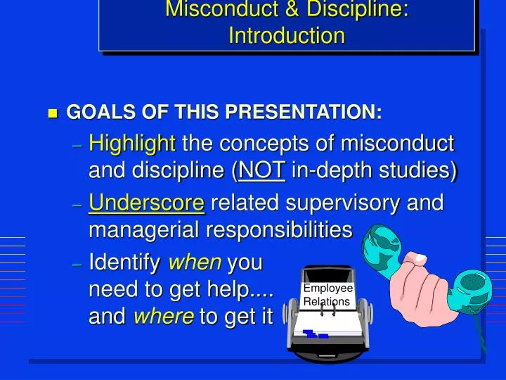 misconduct discipline introduction