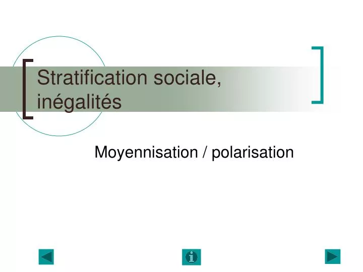 stratification sociale in galit s