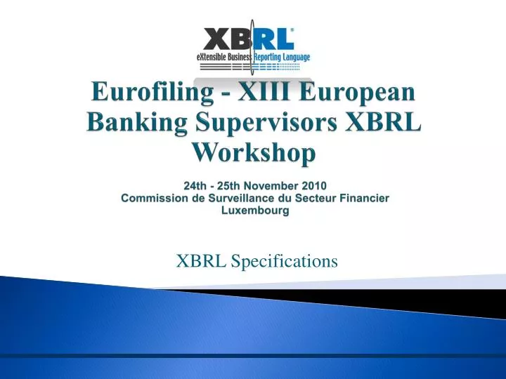 xbrl specifications