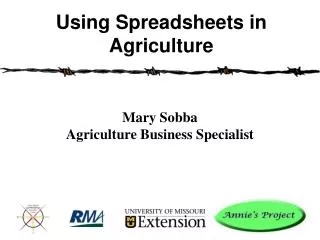 Mary Sobba Agriculture Business Specialist