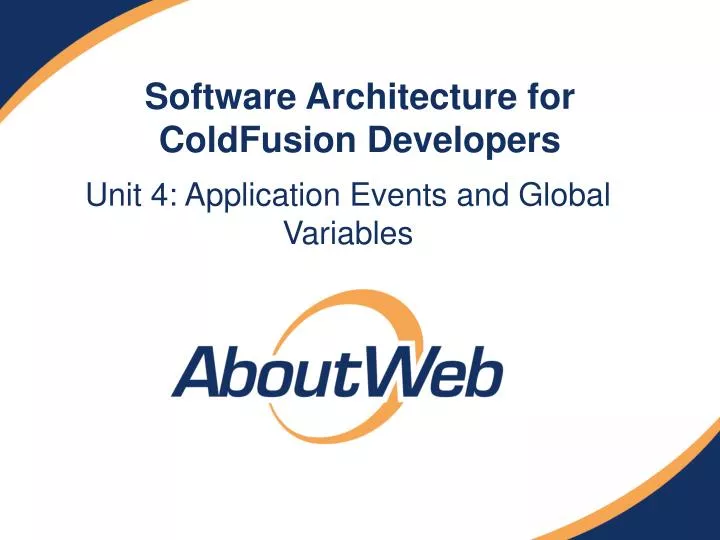 unit 4 application events and global variables
