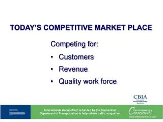 TODAY’S COMPETITIVE MARKET PLACE