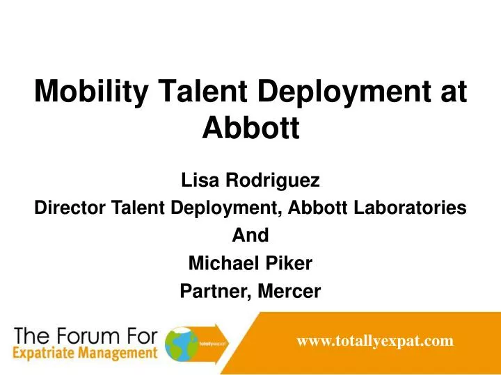 mobility talent deployment at abbott