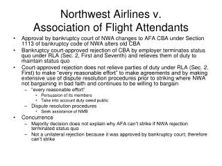 Northwest Airlines v. Association of Flight Attendants
