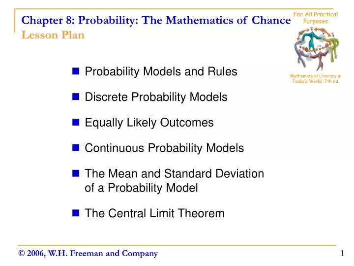 chapter 8 probability the mathematics of chance lesson plan