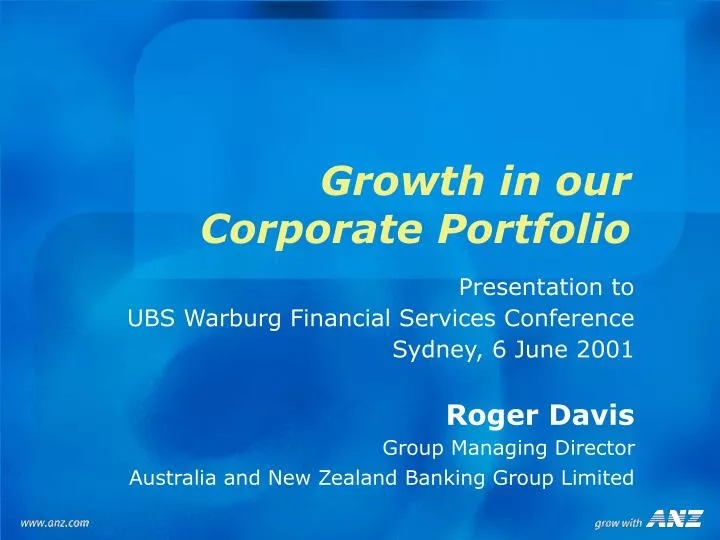 growth in our corporate portfolio