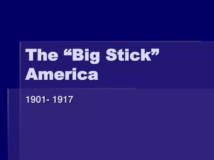 the big stick america