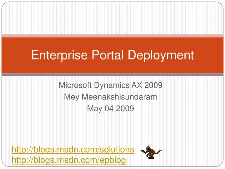 enterprise portal deployment