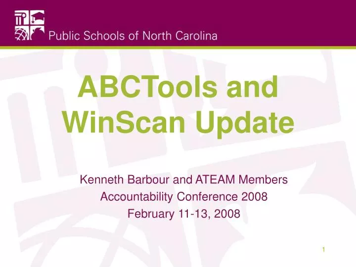 abctools and winscan update