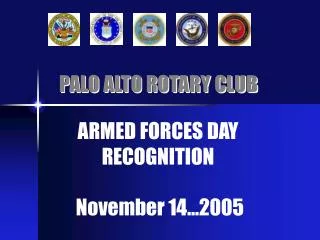 ARMED FORCES DAY RECOGNITION November 14…2005