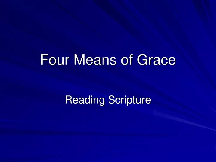 four means of grace