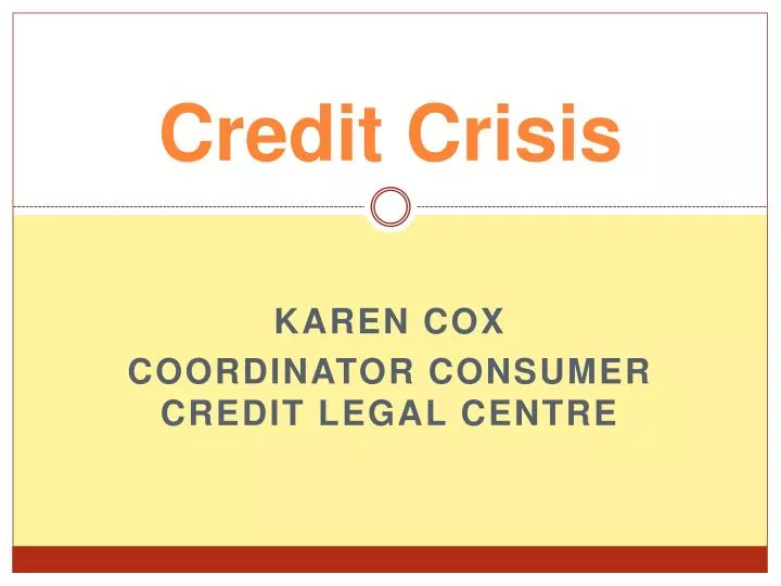credit crisis