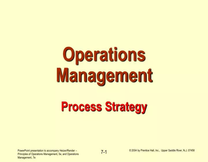 operations management process strategy