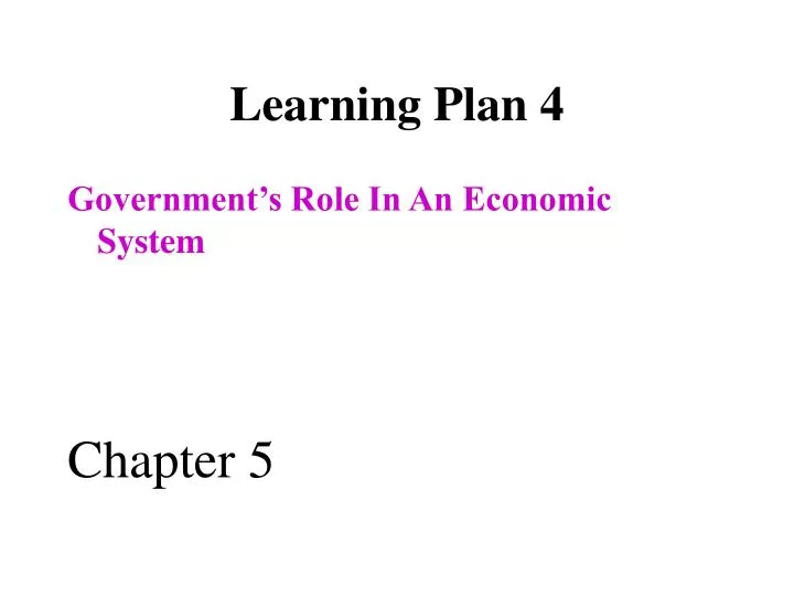 learning plan 4
