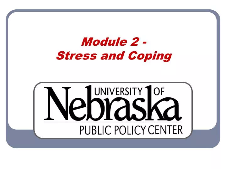 module 2 stress and coping