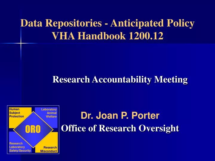 data repositories anticipated policy vha handbook 1200 12