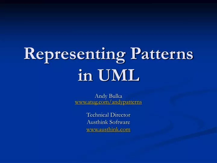 representing patterns in uml