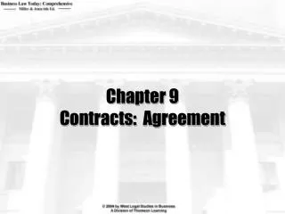 Chapter 9 Contracts: Agreement