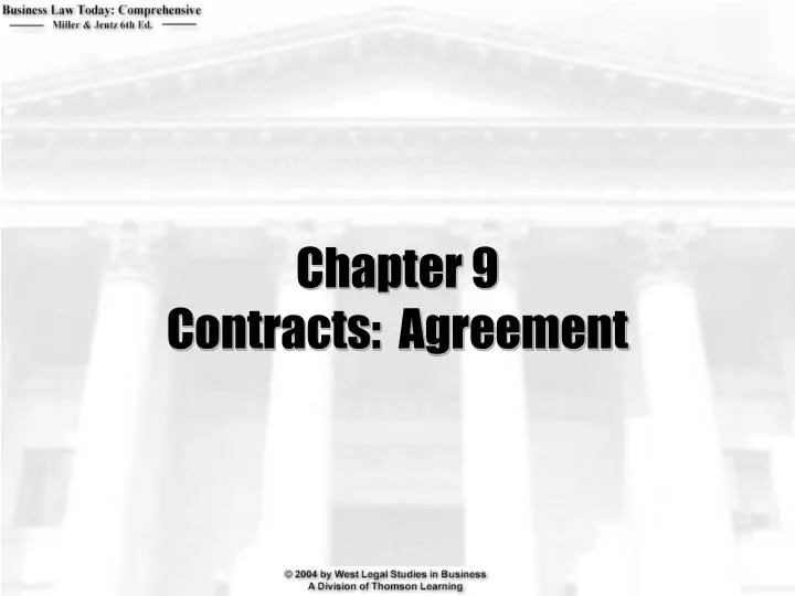 chapter 9 contracts agreement