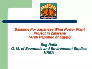 Eng Rafik G. M. of Economic and Environment Studies NREA