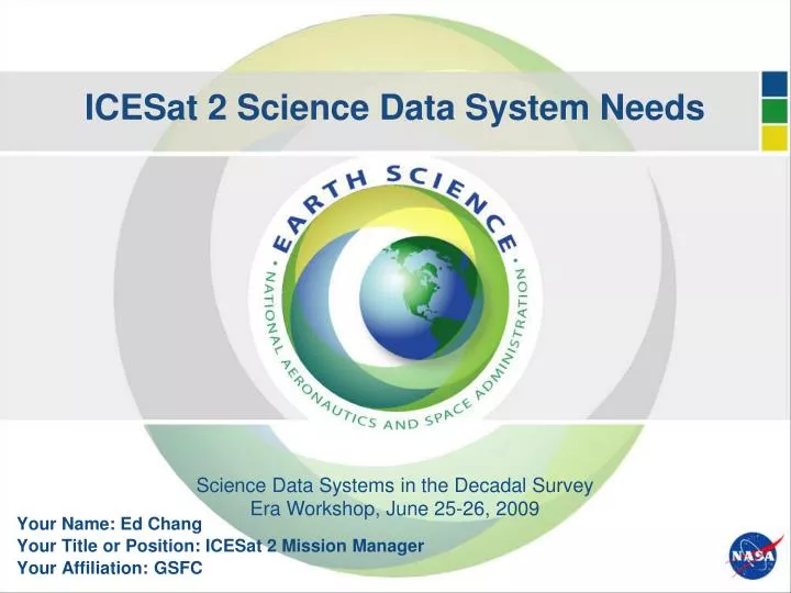 icesat 2 science data system needs