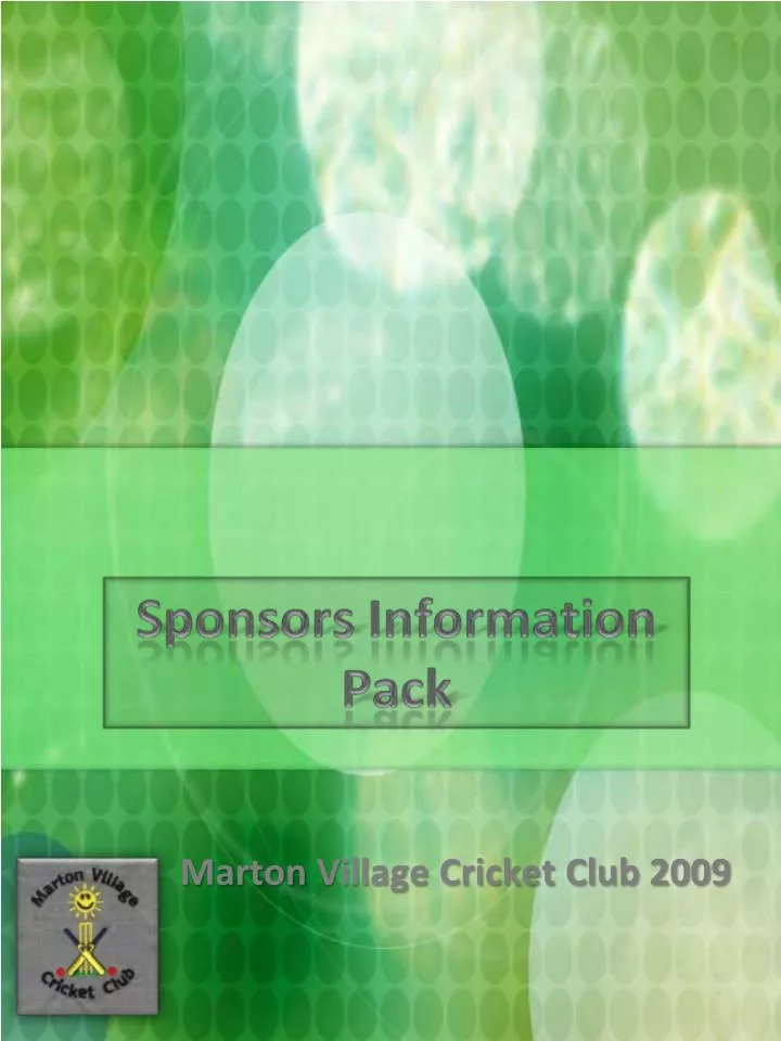 marton village cricket club 2009