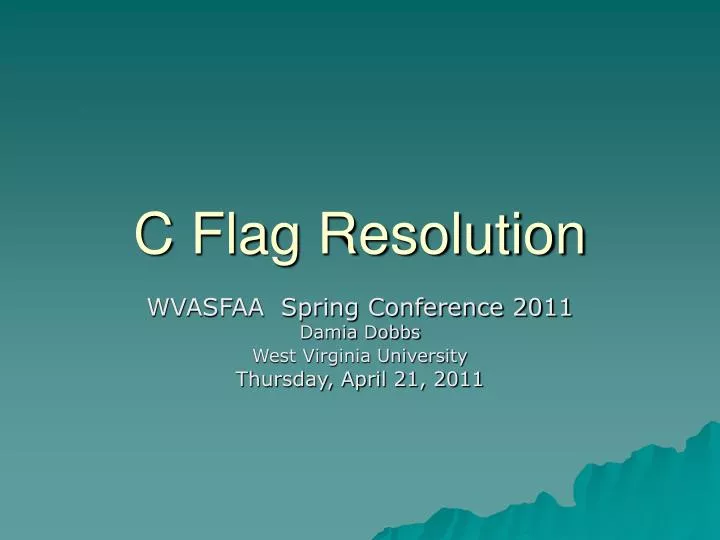 c flag resolution