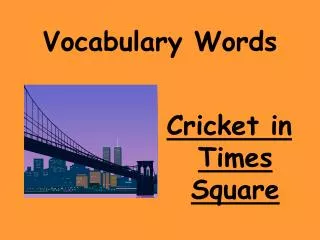 vocabulary words