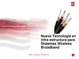 Nueva Tecnología en infra estructura para Sistemas Wireless Broadband