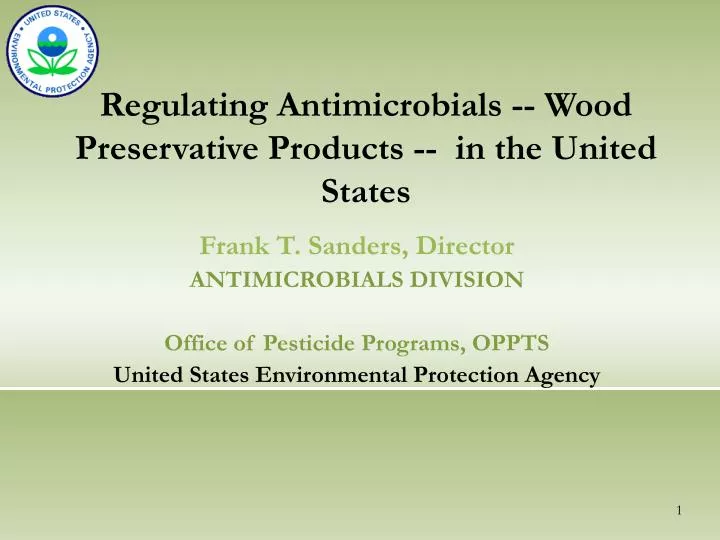 regulating antimicrobials wood preservative products in the united states