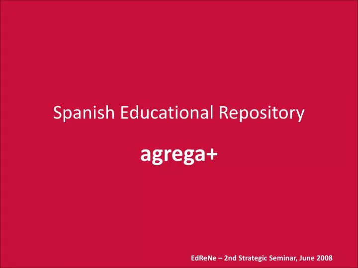 spanish educational repository