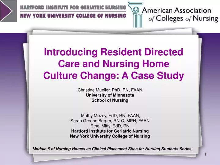 introducing resident directed care and nursing home culture change a case study
